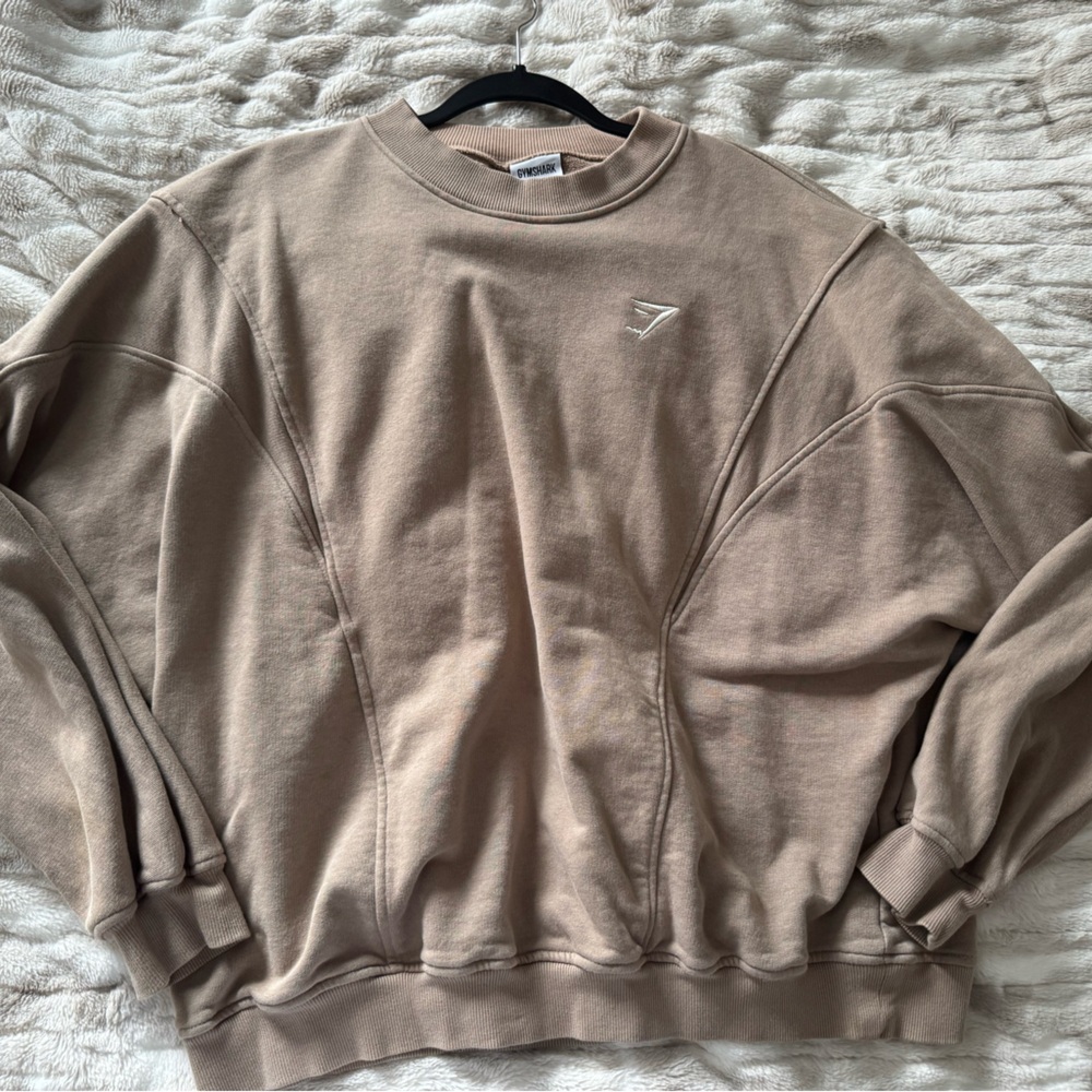 Gymshark Men's Beige Crewneck Sweater